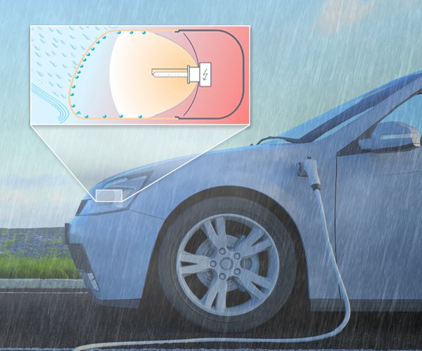 Automotive lighting waterproof vent membrane application