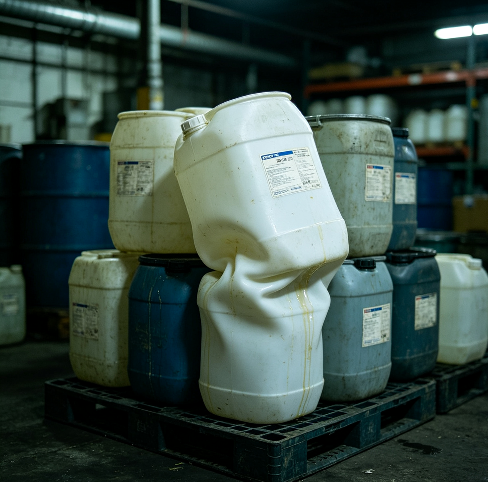 chemical container pressure buildup problem
