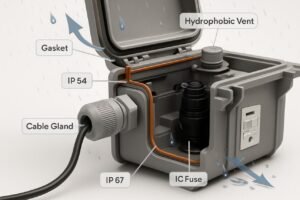 waterproof breathable electronics enclosure vent
