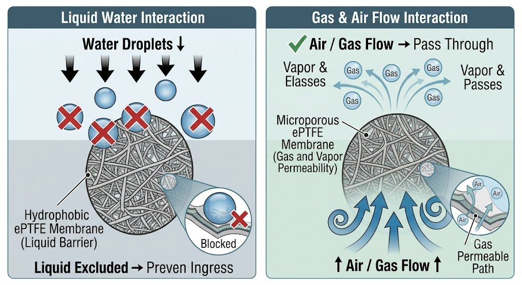 Waterproof breathable membrane technology using ePTFE